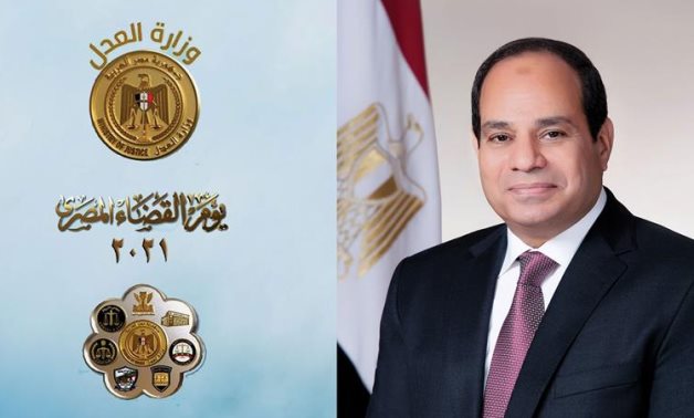 President Sisi gives a speech on the occasion of the Egyptian Judiciary Day- press photo