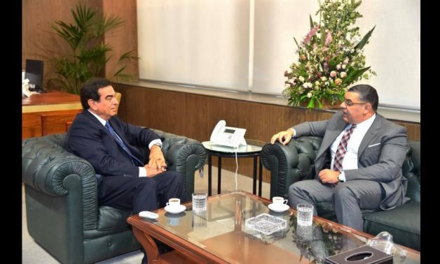 Ambassador of Egypt to Lebanon, Dr. Yasser Elwi (R) and George Kerdahy, Lebanese Information Minister 