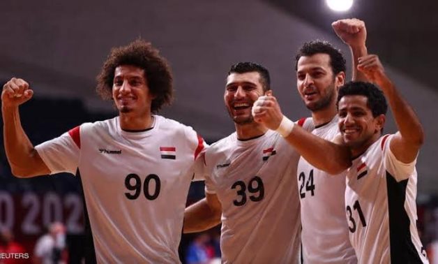File- Egypt men's handball team players 