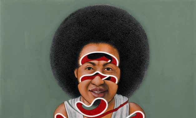 The “Nobel Prize in Love” painting by Congolese artist Chéri Samba