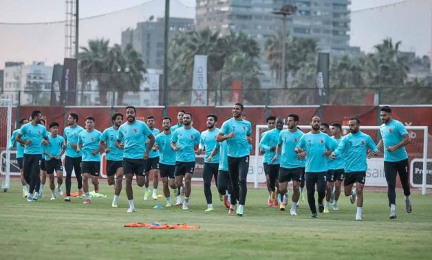 File- Al Ahly's final preparations for the game 