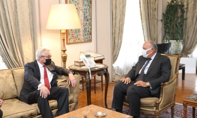 Egypt’s Foreign Minister Sameh Shoukry meets with UN envoy to the Middle East peace process Tor Wennesland, 4 November 2021 – Press photo