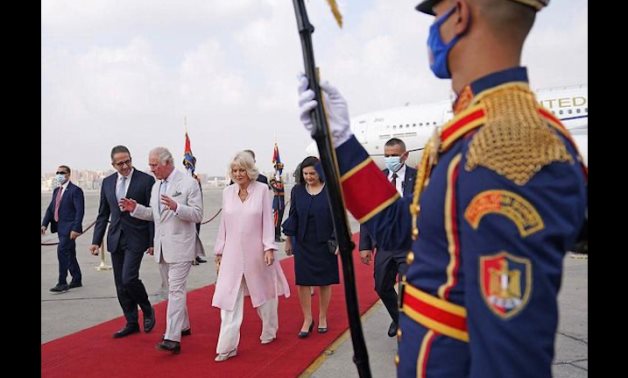 Prince Charles, Prince of Wales, arrived Thursday in the Egyptian capital, Cairo, accompanied by his wife Princess Camilla, Duchess of Cornwall - Min. of Tourism & Antiquities