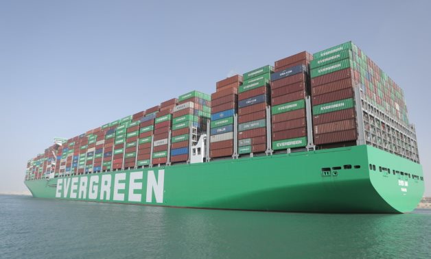 EVER AIM, giant container ship operated by Evergreen - Photo courtesy of Egypt’s Suez Canal Authority