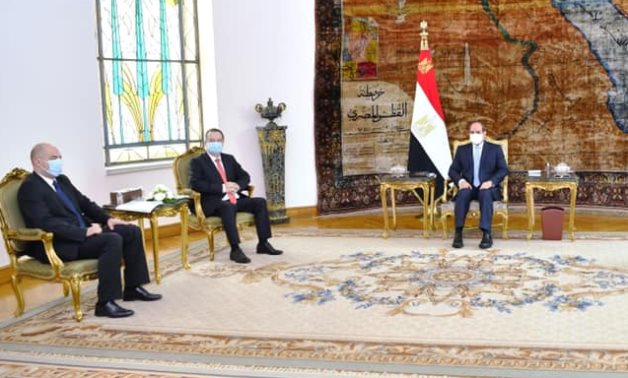 President Abdel Fattah al-Sisi in a meeting with Serbian Parliament Speaker Ivica Dačić - Press photo