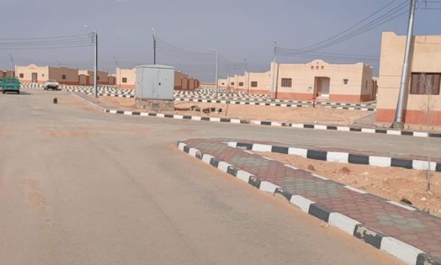 Houses built within the 17 Bedouin residential areas the government is introducing in Sinai. Press Photo