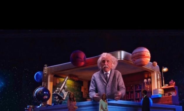 File: Albert Einstein had come back to life on stage.