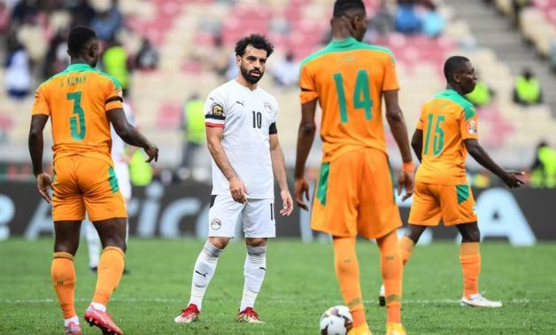 File- Egypt's Mohamed Salah in action against Ivory Coast