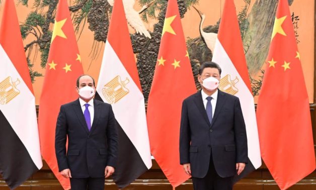 President Abdel Fattah El Sisi held, on Saturday morning, a mini-summit with Chinese President Xi Jinping in the Great Hall of the People in Beijing on February 5, 2022- press photo