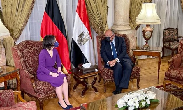 Egyptian Foreign Minister Sameh Shoukry on Saturday received the German counterpart Annalena Baerbock on her first visit to Egypt- Press photo
