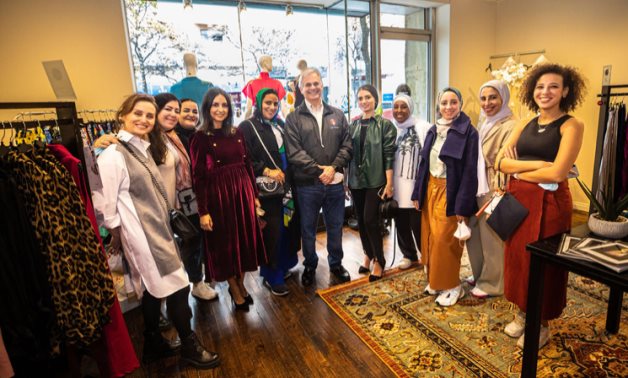 File: The Egyptian fashion designers participating in ATX program.
