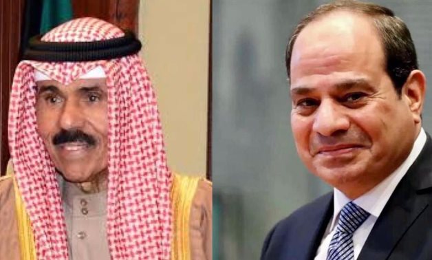 President Abdel Fatah al-Sisi and Kuwait Emir Sheikh Nawaf al-Ahmed al-Jaber al-Sabah - Press Photo