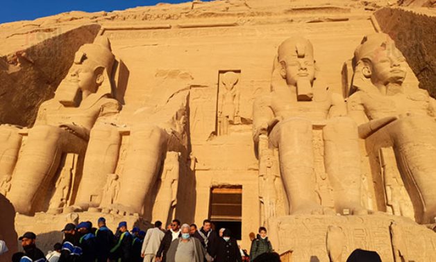 Sun alignment on King Ramses II on 22 February 2022