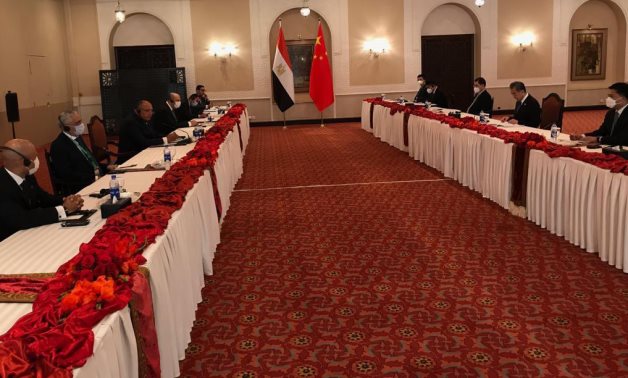 Meeting of the Egyptian and Chinese ministers of foreign affairs in Islamabad, Pakistan on March 22, 2022. Press Photo