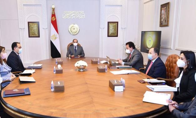 President Abdel Fattah El Sisi during the meeting- press photo