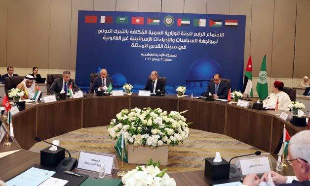 Members of the Arab Ministerial Committee for the International Action against Illegal Israeli Policies and Measures in Al-Quds meet in Jordan's Amman- press photo