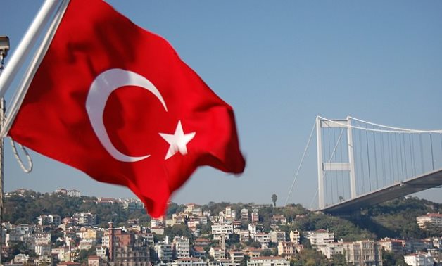 Bosphorus Bridge and Turkish Flag  Wikimedia Commons/ 	KLMircea from Focsani, Romania