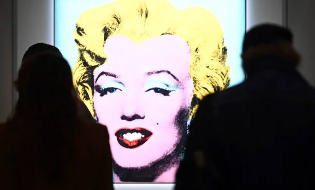 Andy Warhol’s iconic portrait of actress Marilyn Monroe, titled “Shot Sage Blue Marilyn”. -  AP