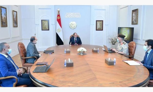 Meeting of President Abdel Fatah al-Sisi on New Administrative Capital on May 12, 2022. Press Photo