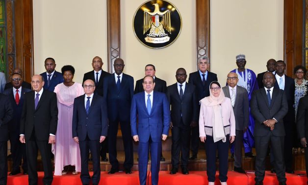 President Abdel Fattah al-Sisi with African judges - Facebook page of presidential spokesperson