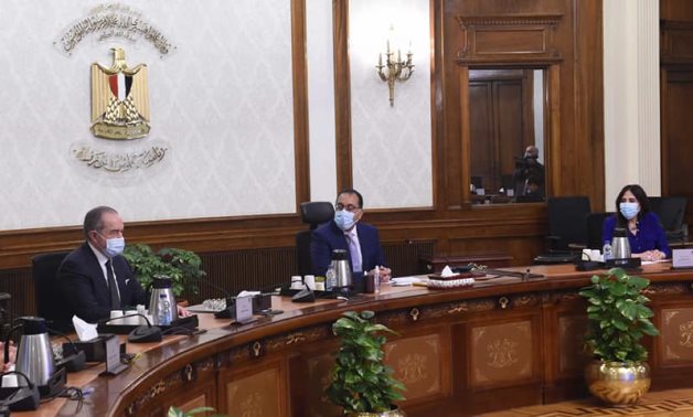 Meeting of Prime Minister Mostafa Madbouli with the representatives of Stellantis at Cabinet's headquarters in Cairo, Egypt on May 18, 2022. Press Photo