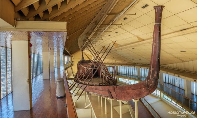 Khufu's 1st Solar Ship in its museum by the Pyramids of Giza - Photo via Hossam Abbass