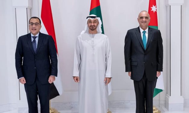 The UAE President Sheikh Mohamed bin Zayed Al Nahyan met with Mabdouli and Jordanian Prime Minister Bisher al-Khasawneh in Abu Dhabi- Press photo