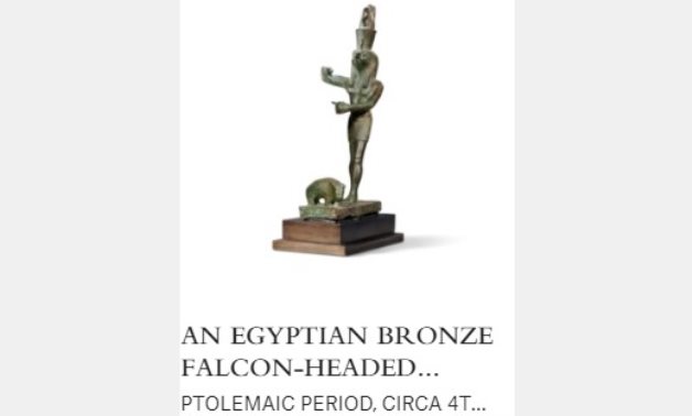 The Egyptian statue on sale at Christie's