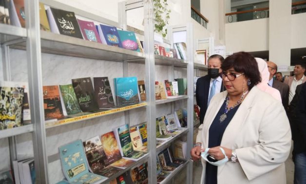 Egypt's Min. of Culture Inas Abdel Dayem touring the exhibition - social media