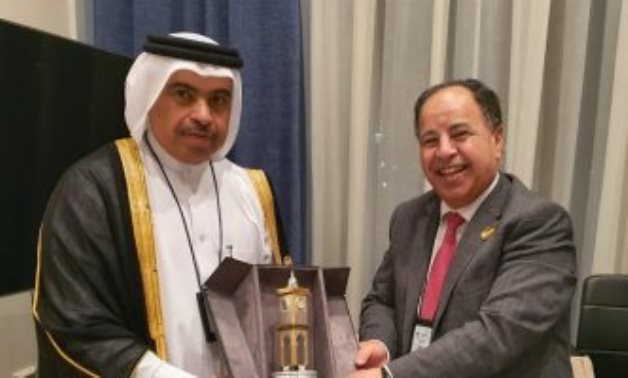 Egyptian Finance Minister Mohamed Maait held a bilateral meeting with Qatari counterpart Ali bin Ahmed Al Kuwari