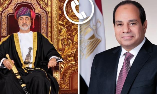 File- President Abdel Fattah El-Sisi received a phone call from His Majesty the Sultan of Oman Haitham Bin Tarik Al-Said- press photo