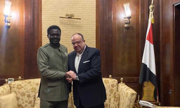 Egyptian Ambassador to Sudan Hossam Eissa and Ruler of Darfur Region Minni Arko Minawi in July 2022. Press Photo