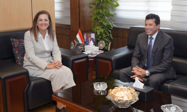 Minister of Planning, Hala El-Said and Ashraf Sobhi, Minister of Youth and Sports