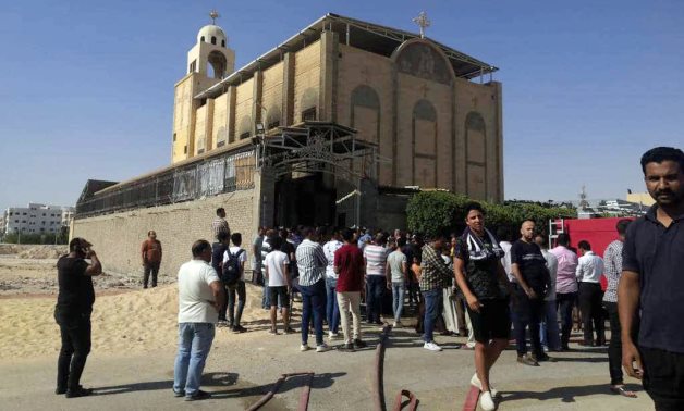 Bishop Beshoy Church in Menya governorate on August 16, 2022 after a fire was put out. Facebook  