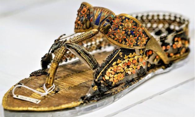 Tutankhamun's sandal made of leather, gold and faience - Reddit