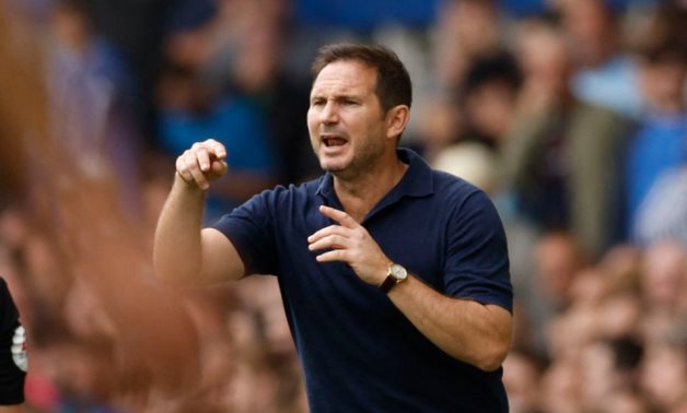 Everton manager Frank Lampard reacts Action Images via Reuters/Jason Cairnduff