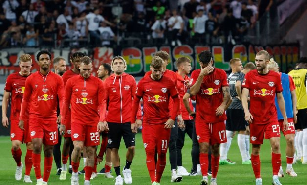 RB Leipzig players look dejected after the match REUTERS/Heiko Becker