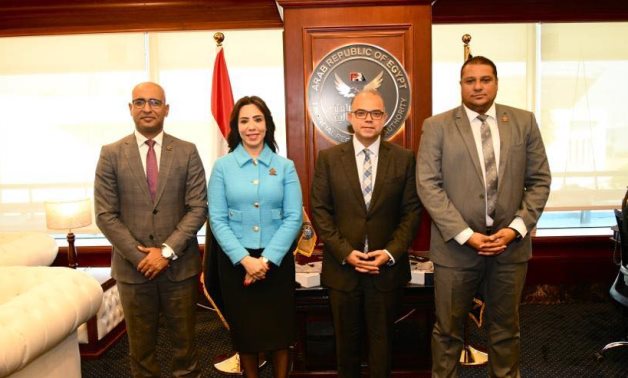 A delegation of Egypt's Coordination's Committee of Parties' Youth Leaders and Politicians (CPYP) met with the newly-appointed Chief of Financial Regulatory Authority (FRA) Dr. Mohamed Farid- press photo