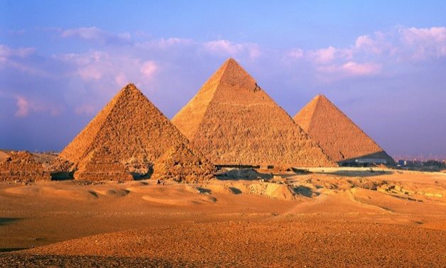 FILE - Pyramids of Giza