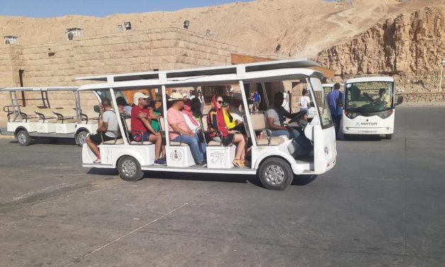 Solar-powered cars operated at Deir el-Bahari, Valley of the Kings - Min. of Tourism & Antiquities