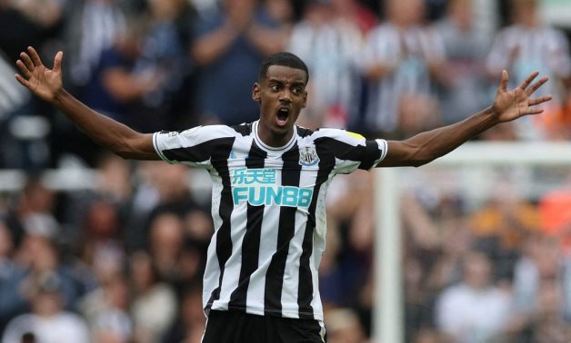Newcastle United's Alexander Isak celebrates scoring their first goal Action Images via Reuters/Lee Smith