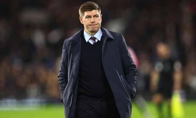 Aston Villa manager Steven Gerrard looks dejected after the match REUTERS/David Klein