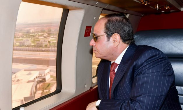 President El-Sisi made an Aerial Inspection Tour of the New Administrative Capital (NAC) - press photo