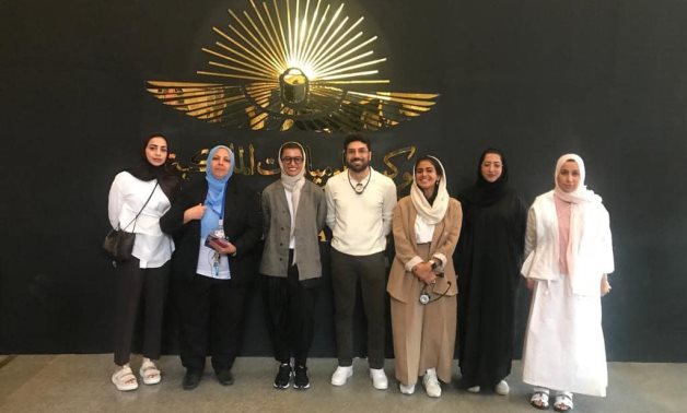 Emirati Minister of Culture and Youth Noura al-Kaabi and her accompanying delegation at NMEC - Min. of Tourism & Antiquities 
