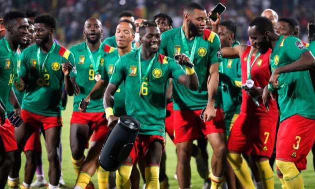 Cameroon players celebrate after finishing in third place REUTERS/Mohamed Abd El Ghany