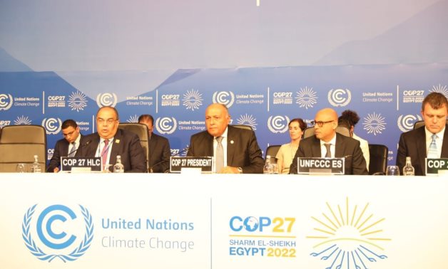 Launching of Sharm El Sheikh Agenda for Climate Adaptation at COP 27 on November 8, 2022. Press Photo 