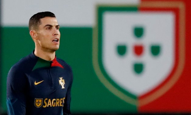 Portugal's Cristiano Ronaldo during training REUTERS/Pedro Nunes