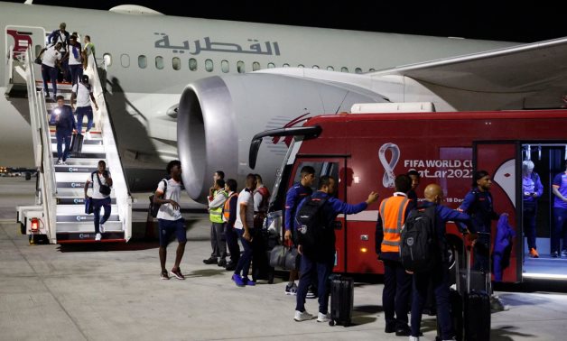 Ecuador players arrive in Doha ahead of the FIFA World Cup Qatar 2022 REUTERS/John Sibley