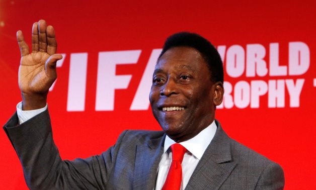 Brazilian soccer great Pele attends a news conference to present the FIFA World Cup global "Trophy Tour" in Paris March 10, 2014. REUTERS/Gonzalo Fuentes/File Photo
