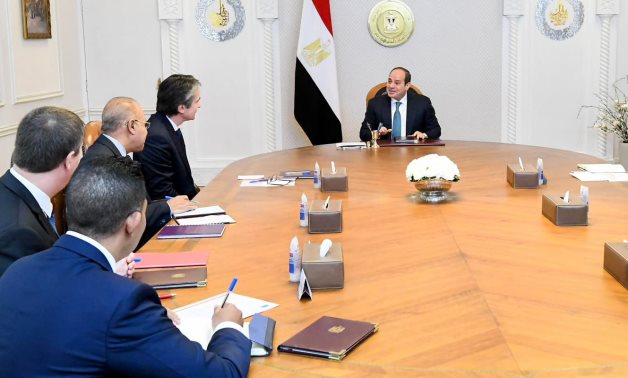 President Abdel Fattah El-Sisi received Chairman and Chief Executive Officer of the French Company Thales, Mr. Patrice Caine- press photo